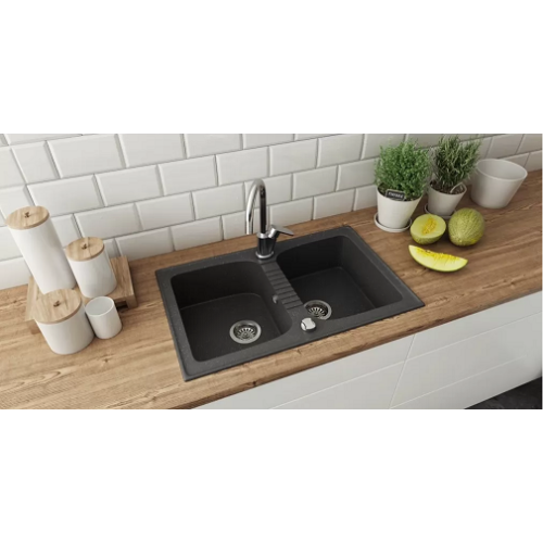 aranzacja zlewozmywak granitowy 2 komorowy Soli E 20